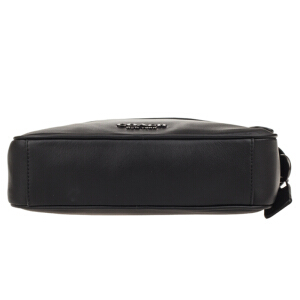 蔻驰（COACH） 奢侈品 男士中号单肩斜挎包黑色皮质 F39946 QBBK